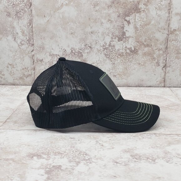 Black Limited Ed Mountain Dew Mesh Outdoor Gear Snapback Trucker Hat Vinyl Patch - Picture 5 of 10